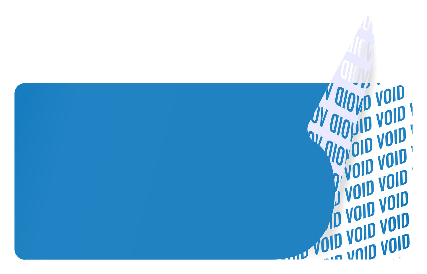 1000 Void Etiketten rechteckig unbedruckt auf Rolle