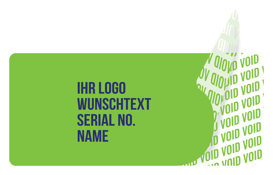 100 Void-Aufkleber, Garantiesiegel, Sicherheitsetikett 45x20mm bedruckt mit Ihrem Wunschtext von EtikettenStar GmbH