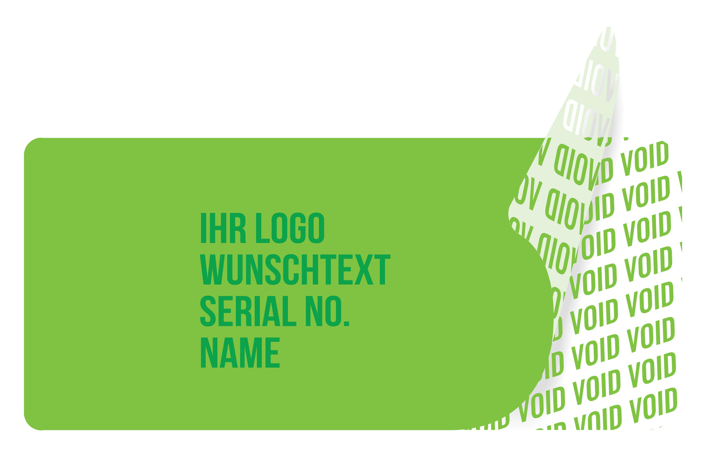 100 Void-Aufkleber, Garantiesiegel, Sicherheitsetikett 45x20mm bedruckt mit Ihrem Wunschtext von EtikettenStar GmbH