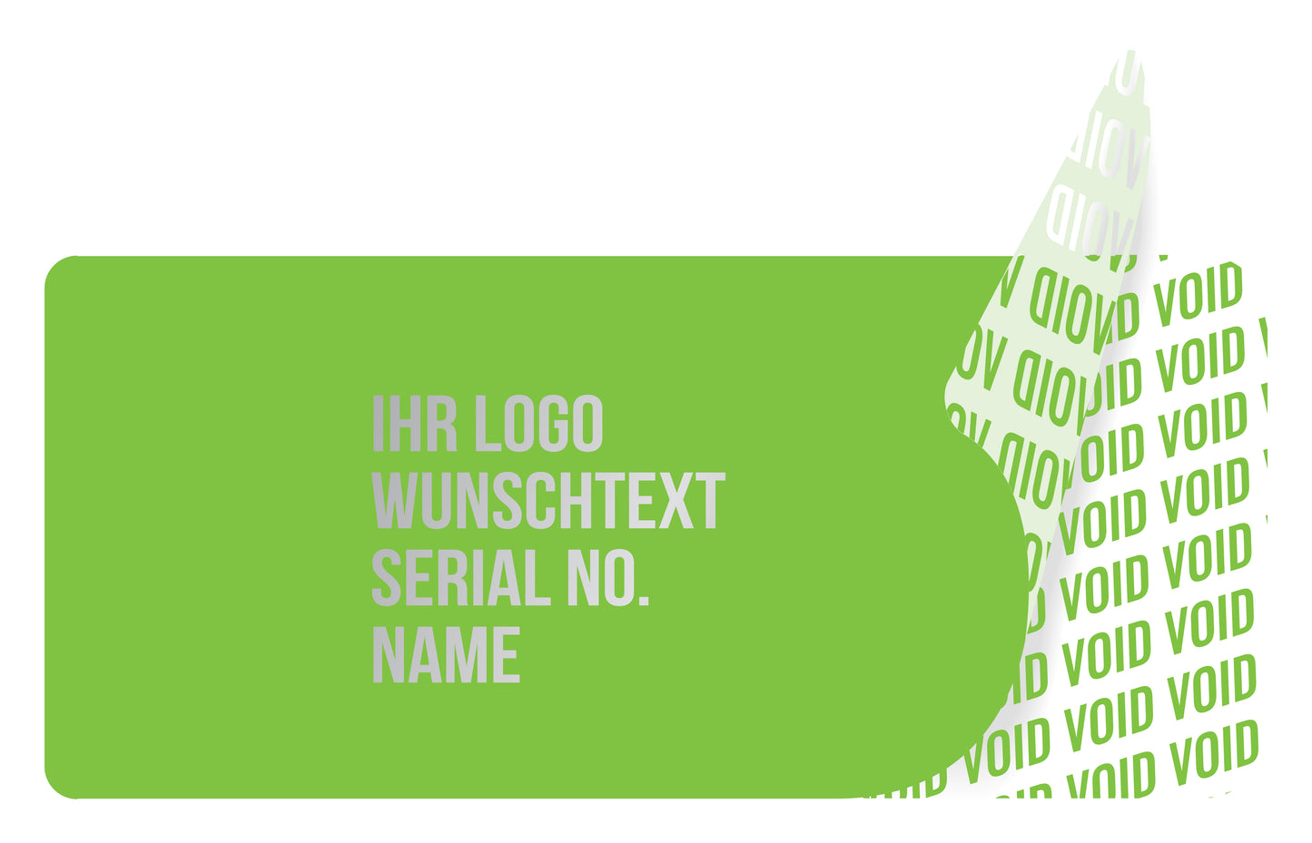 100 Void-Aufkleber, Garantiesiegel, Sicherheitsetikett 45x20mm bedruckt mit Ihrem Wunschtext von EtikettenStar GmbH