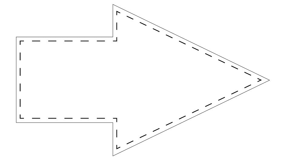 Pfeilaufkleber 3-10 cm breit PFE-B