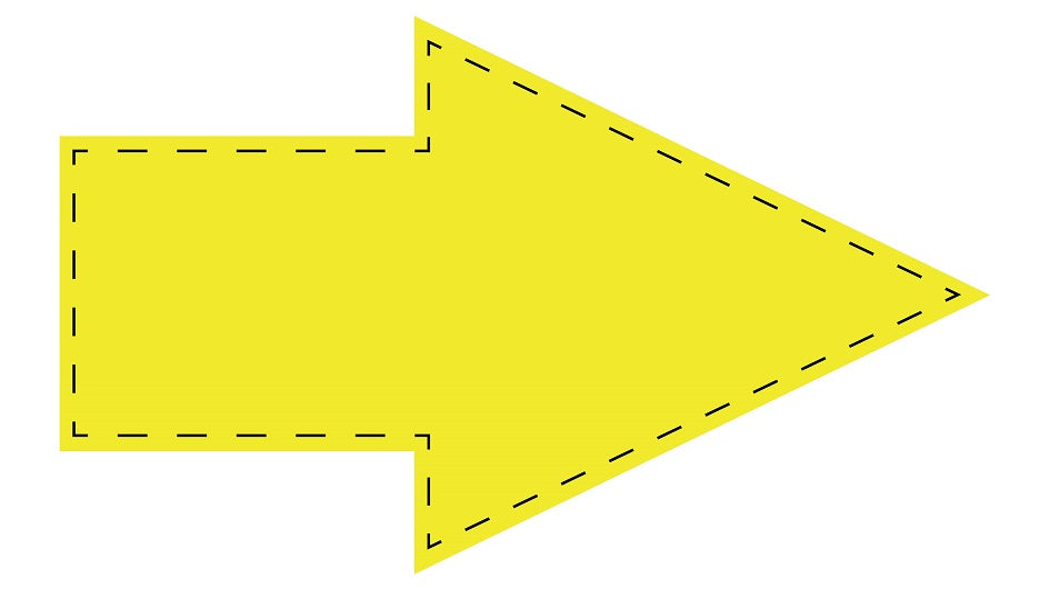 Pfeilaufkleber 3-10 cm breit PFE-B