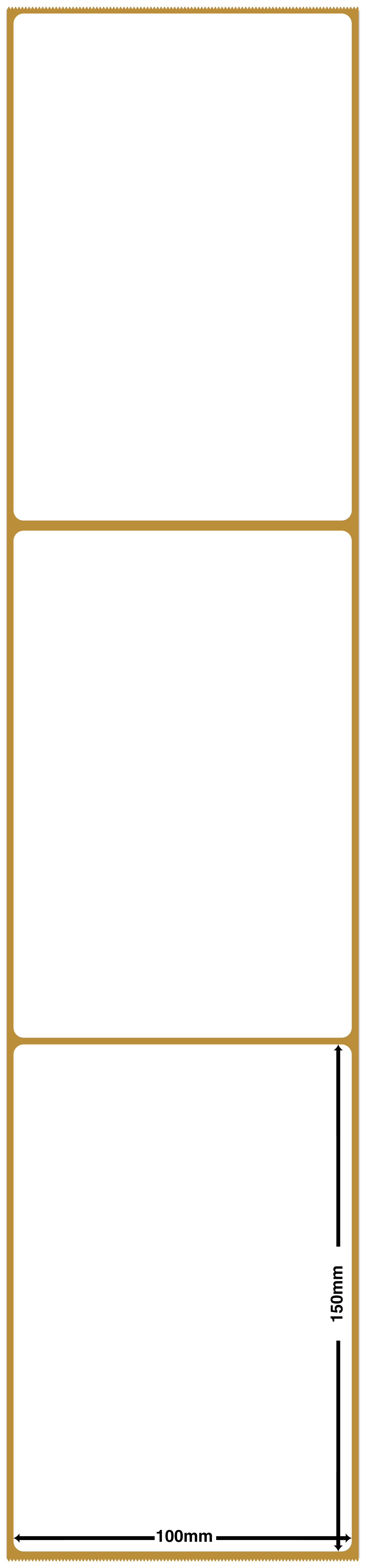 500 Thermodirekt Etiketten Papier, 100x150mm weiß selbstklebend ES-TD-100x150-0-PA-3Z-500