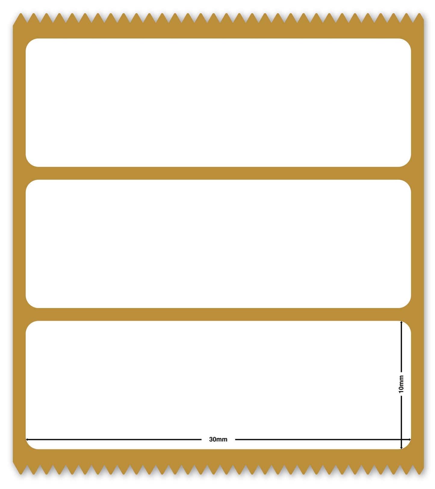 1000 Thermodirekt Etiketten Papier, 30x10mm weiß selbstklebend ES-TD30x10-0