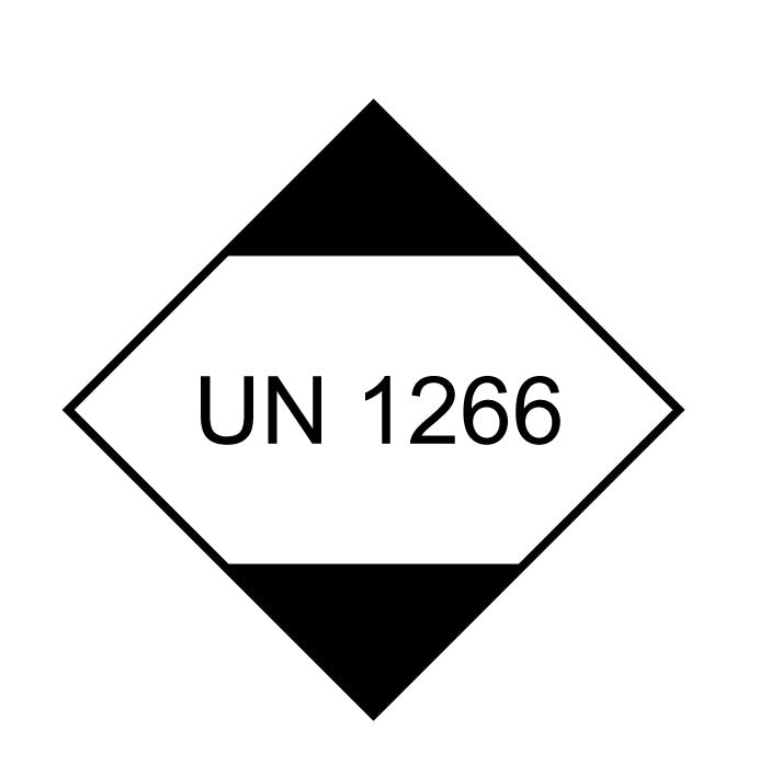 UN-Gefahrstoffetikett "1266" 10x10 cm aus Papier oder Plastik ES-UN-PA-1266-10