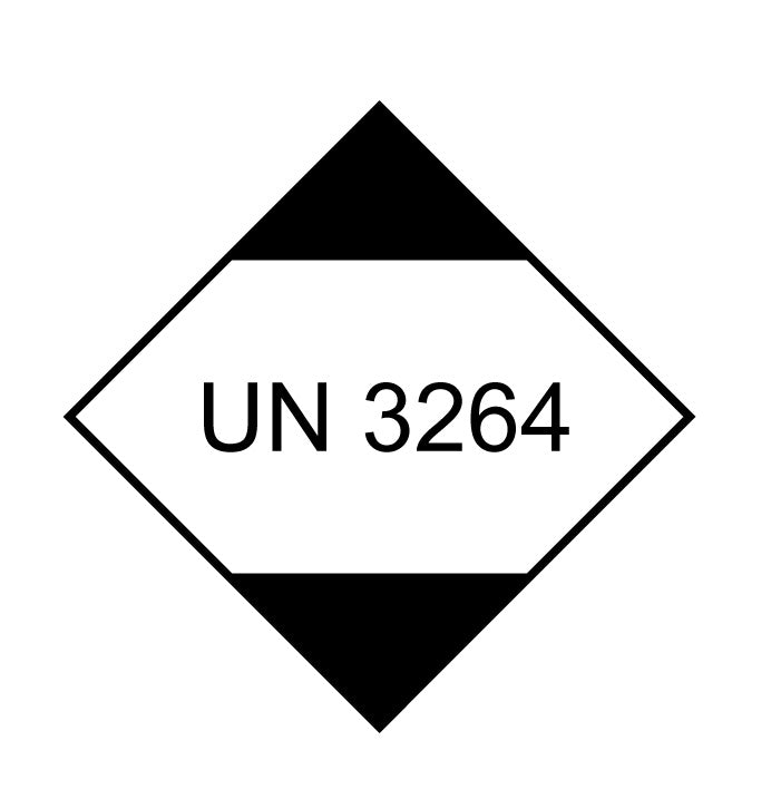 UN-Gefahrstoffetikett "3264" 10x10 cm aus Papier oder Plastik ES-UN-PA-3264-10