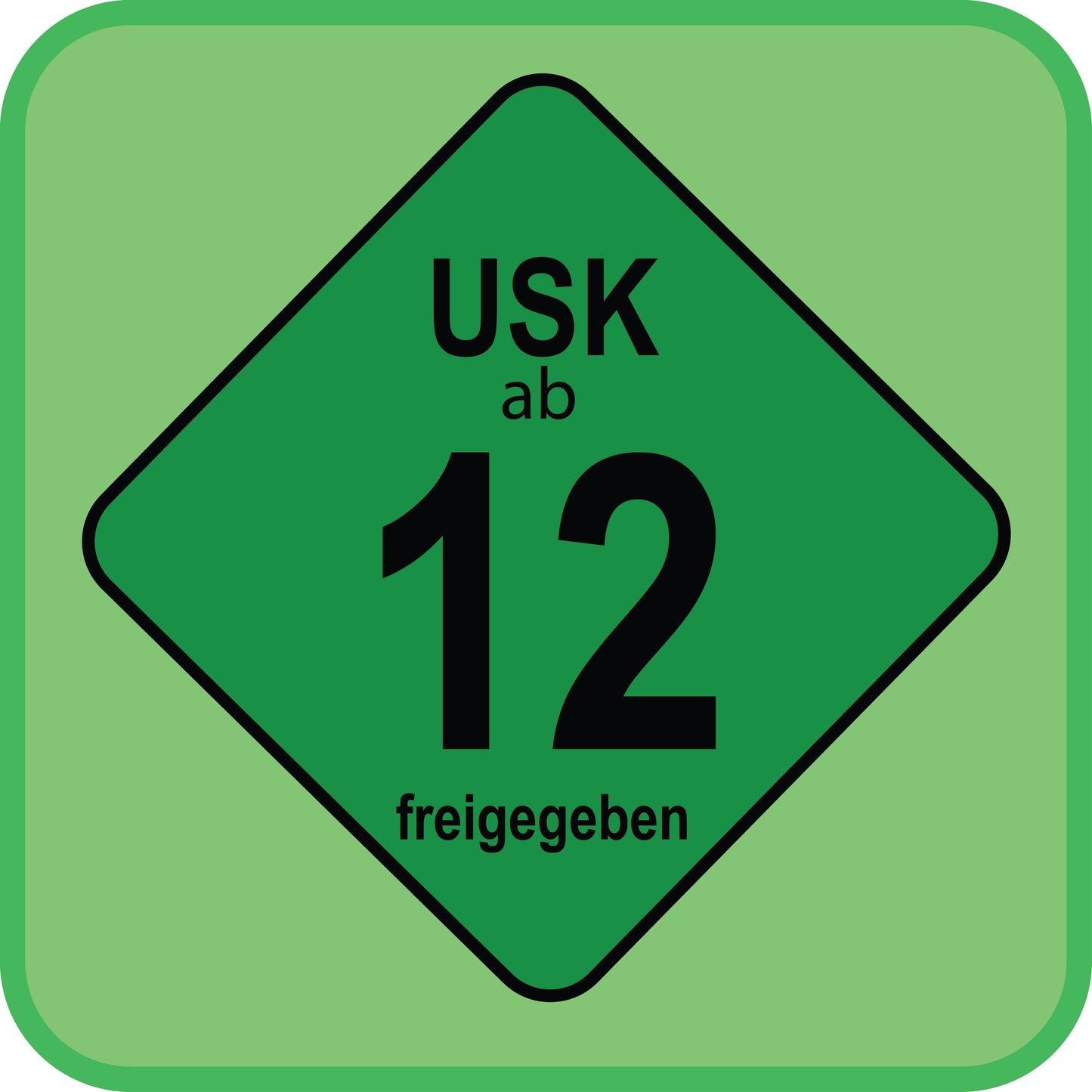 USK 15x15mm und 34,6x34,6 mm Aufkleber LO-FSK-12