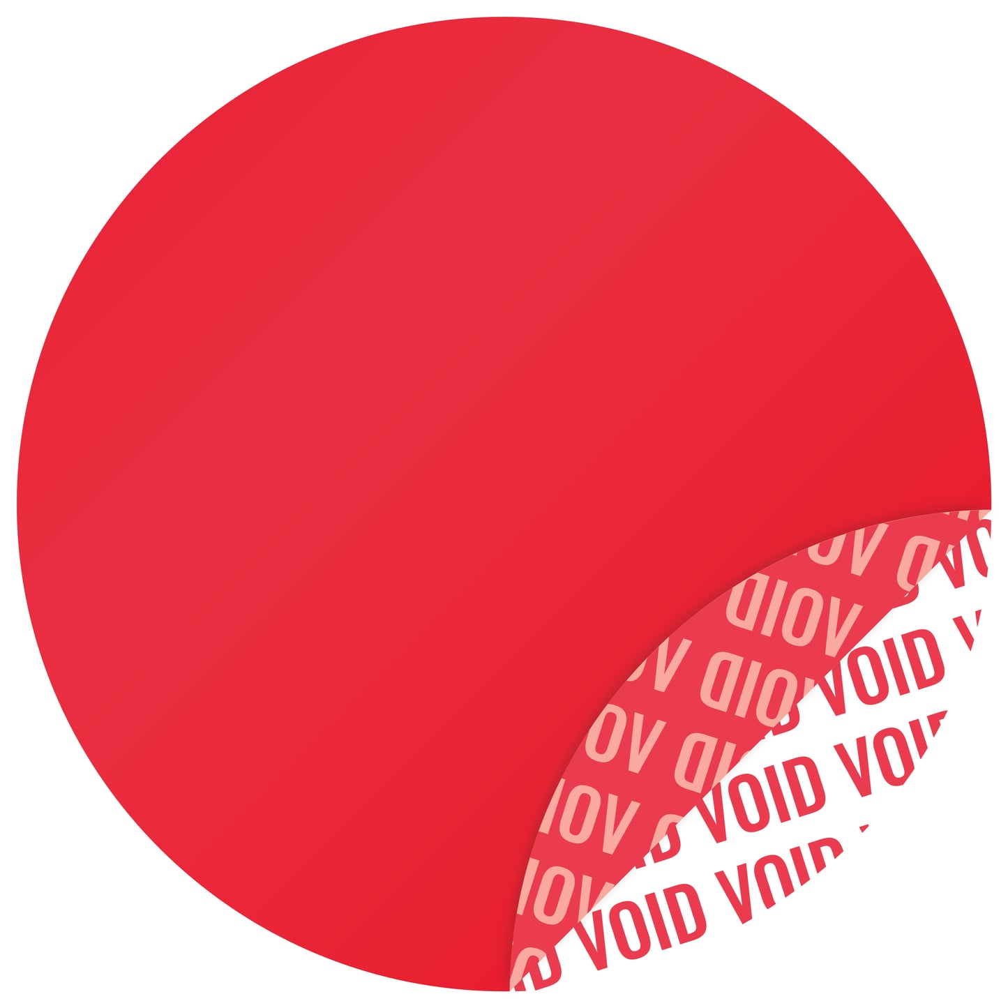 1000 Void Etiketten rund unbedruckt auf Rolle