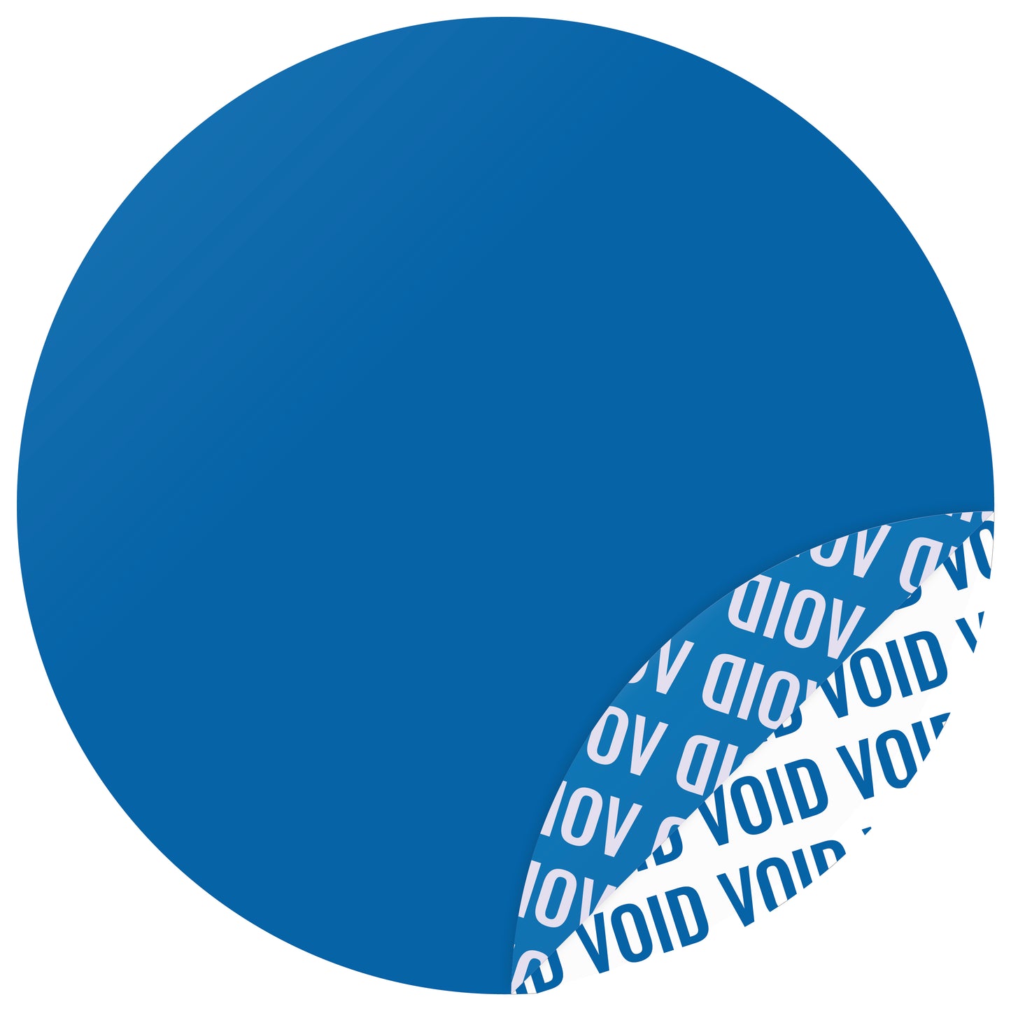 1000 Void Etiketten rund unbedruckt auf Rolle