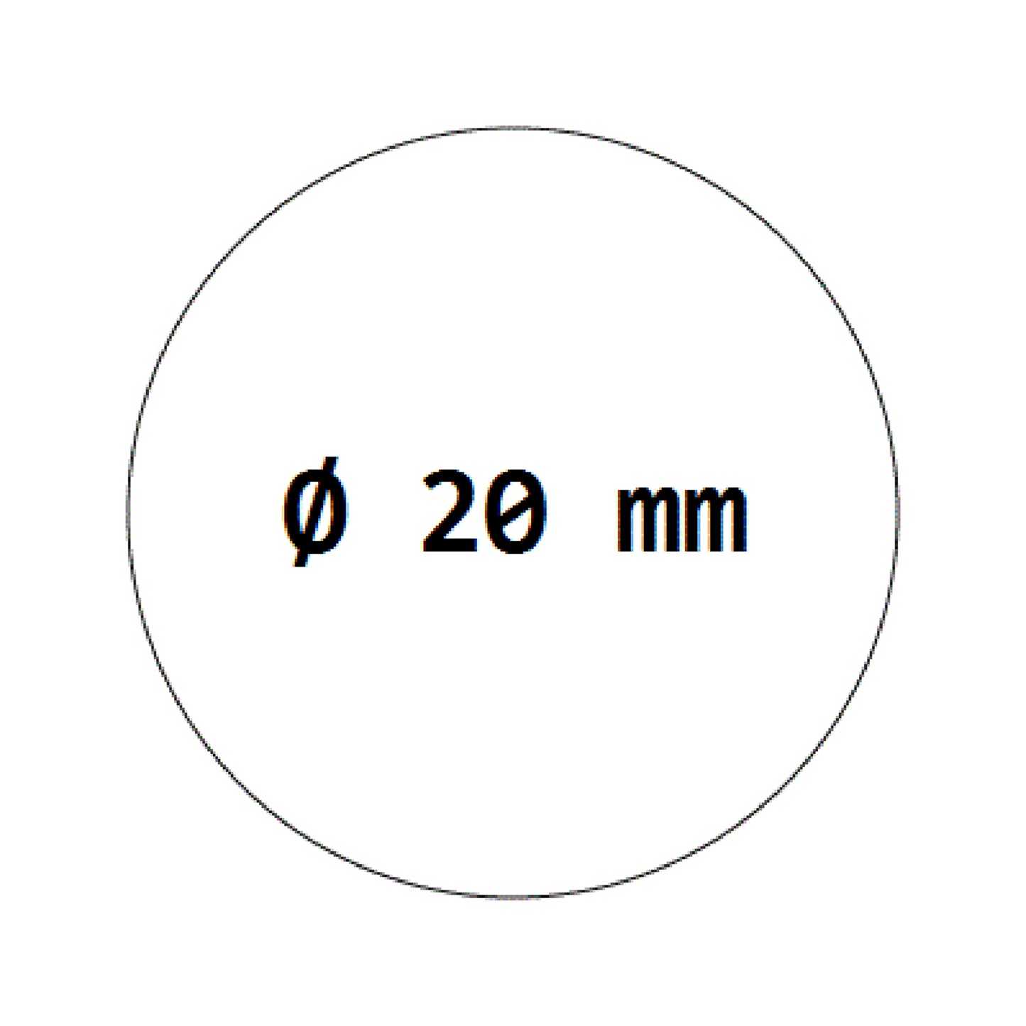 Verschlussetiketten 20mm rund aus transparenter Folie selbstklebend auf Rolle VPET-20