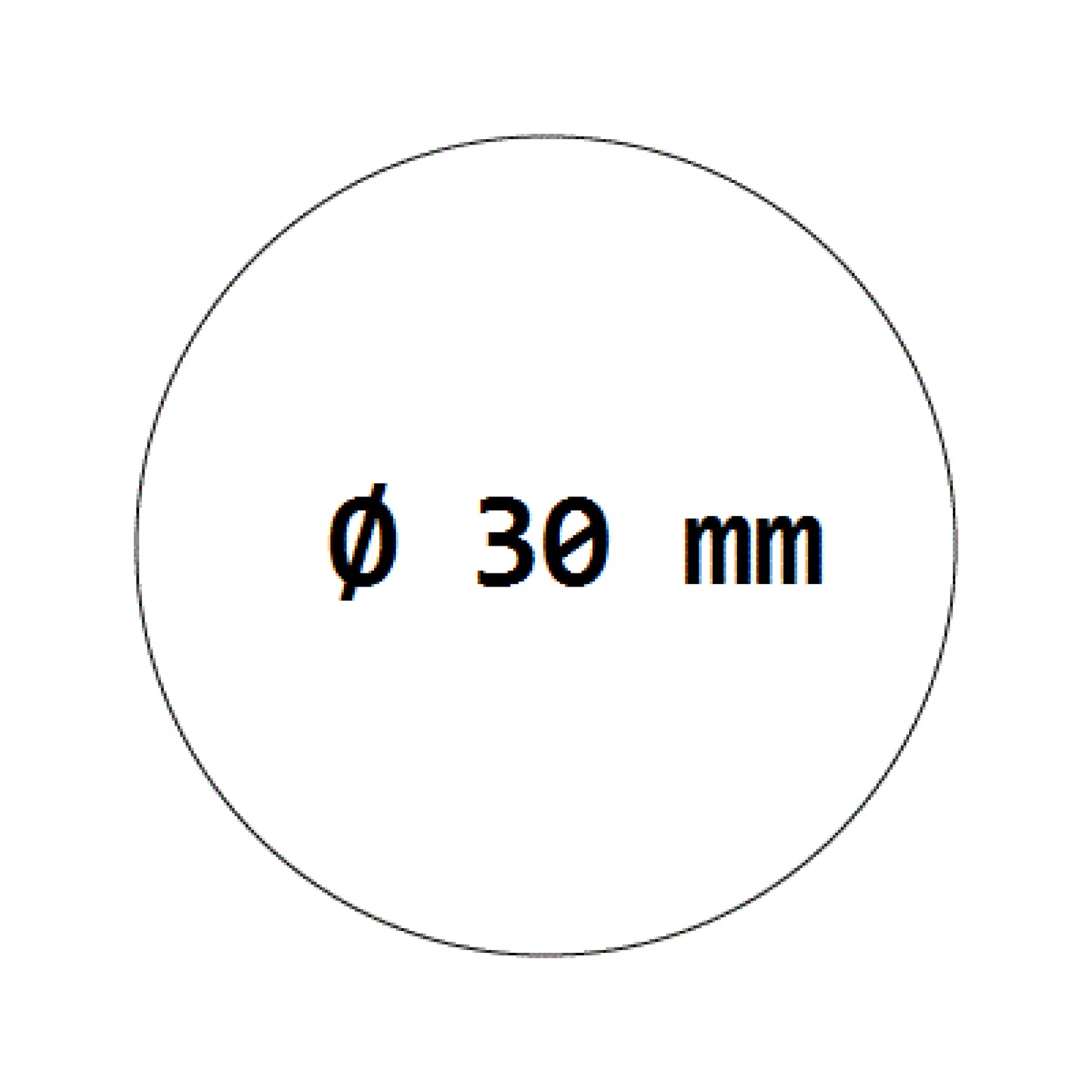 Verschlussetiketten 30mm rund aus transparenter Folie selbstklebend auf Rolle VPET-30