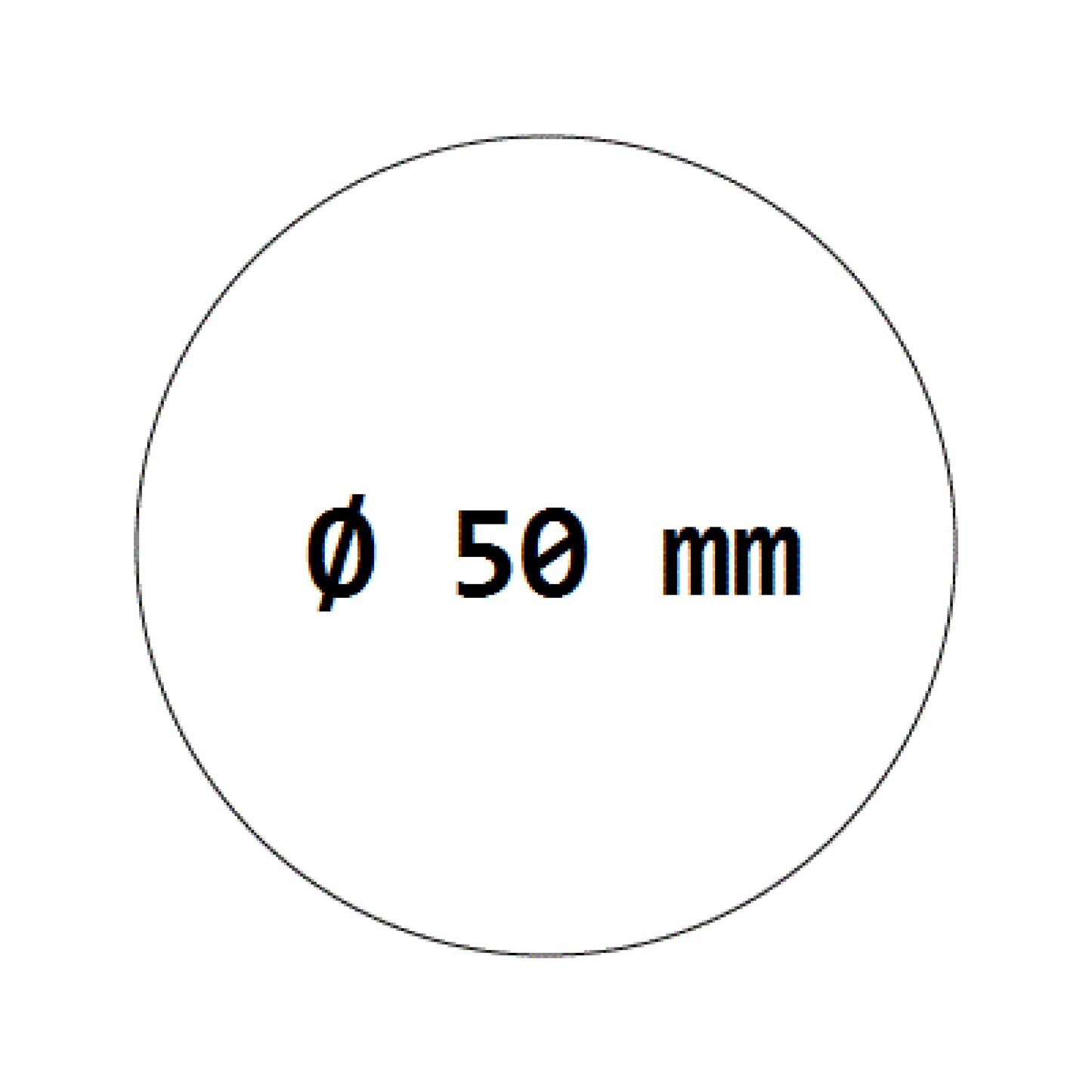 Verschlussetiketten 50mm rund aus transparenter Folie selbstklebend auf Rolle VPET-50