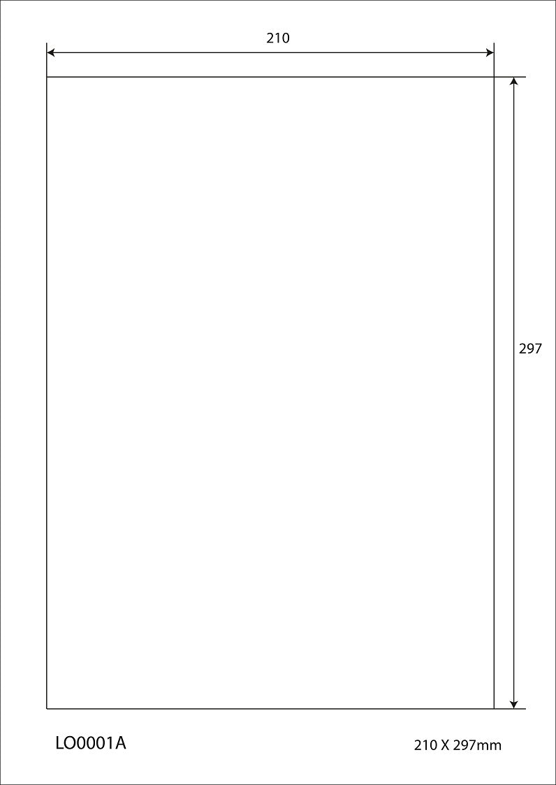 100 Universaletiketten 210x297mm, auf 100 Din A4 Bogen, matt, selbstklebend LO-0001-A-70