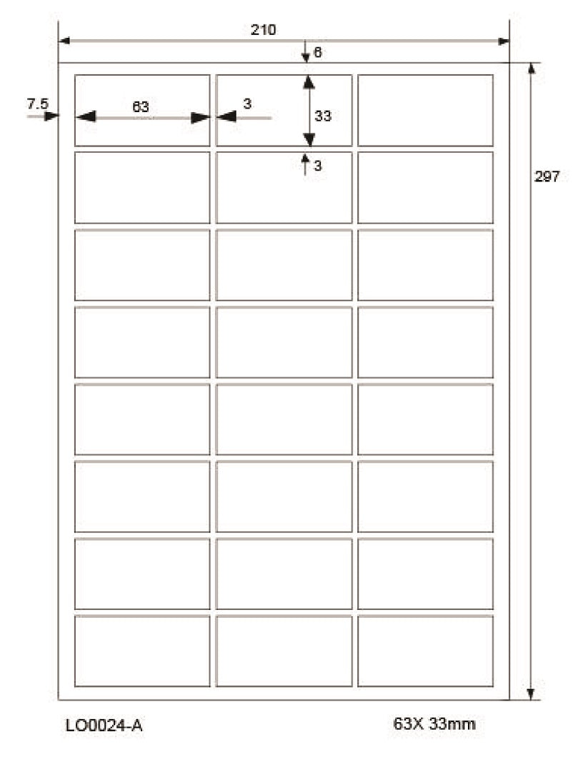 2400 Aufkleber 63x33mm bedruckt nach Ihren Wünschen matt oder glänzend ES-0024-A