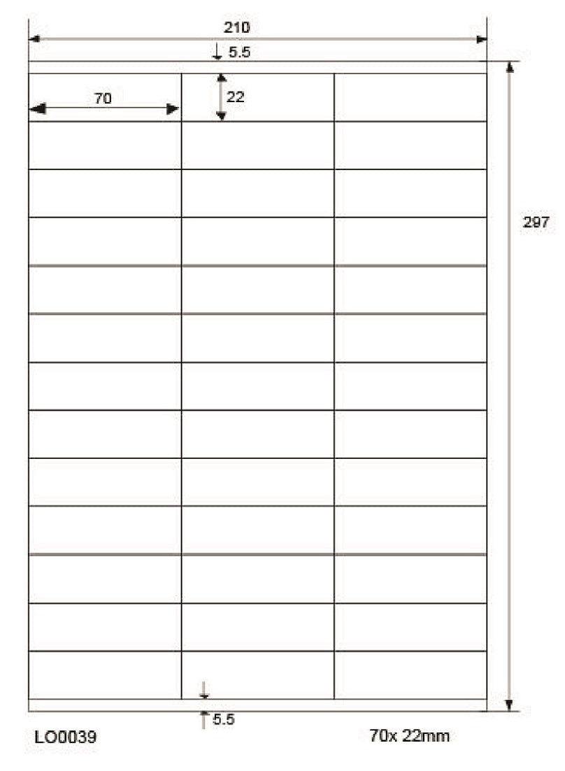 3900 Aufkleber 70x22mm bedruckt nach Ihren Wünschen matt oder glänzend ES-0039