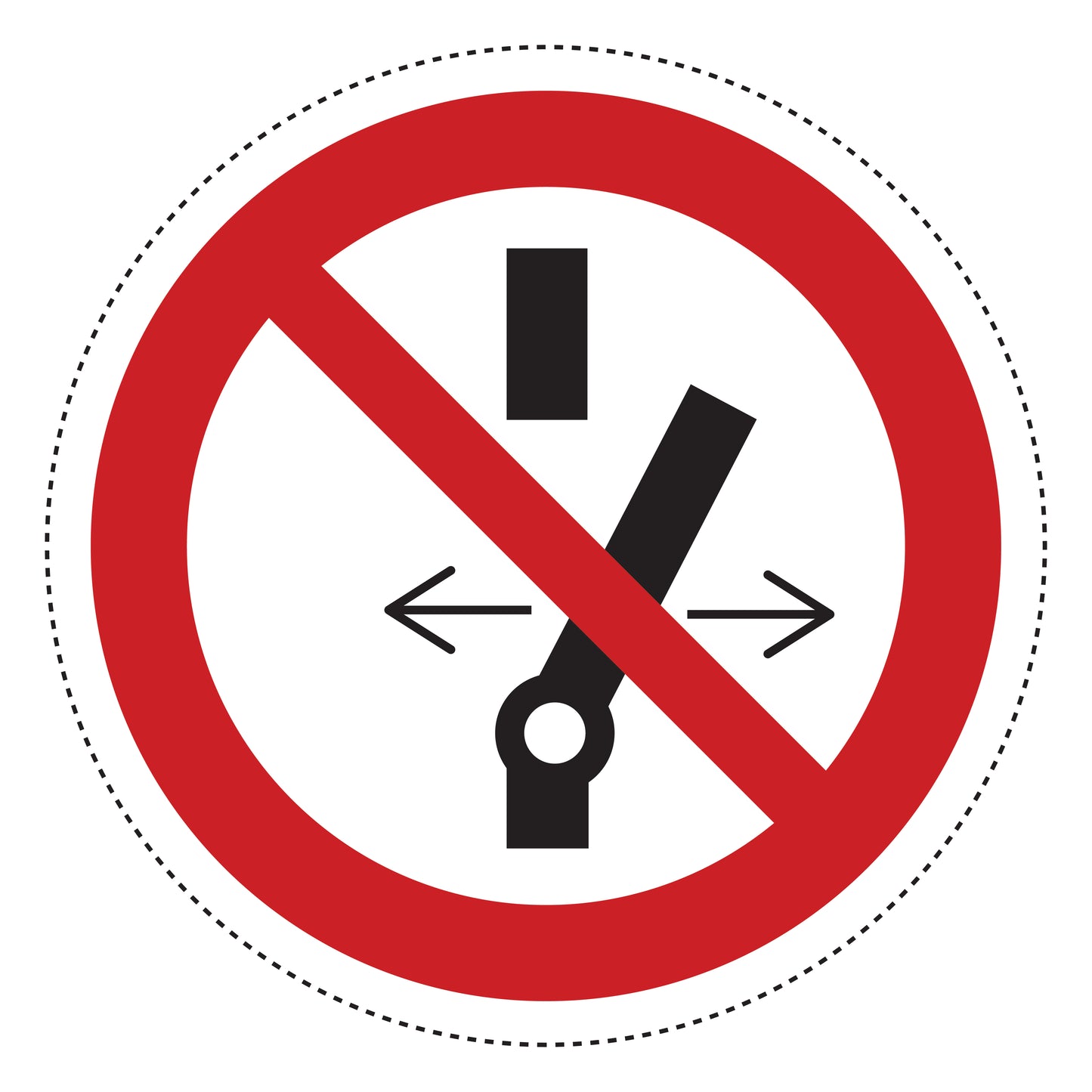 Verbotsaufkleber "Schalten verboten" aus PVC Plastik, ES-SI100