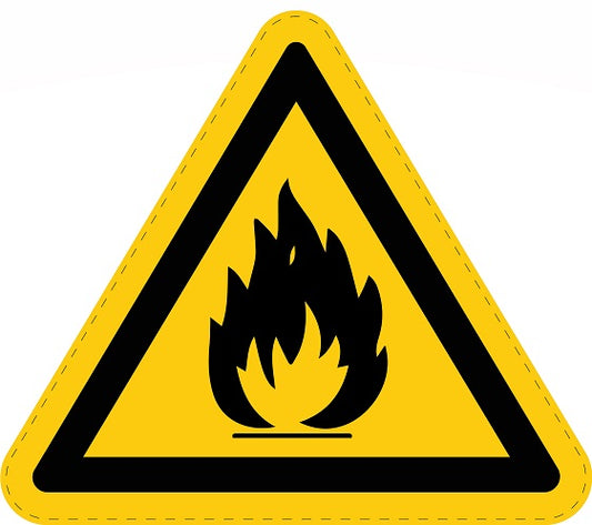 Warnaufkleber "Warnung vor Feuergefährlichen Stoffen" aus PVC Plastik, ES-SIW-001
