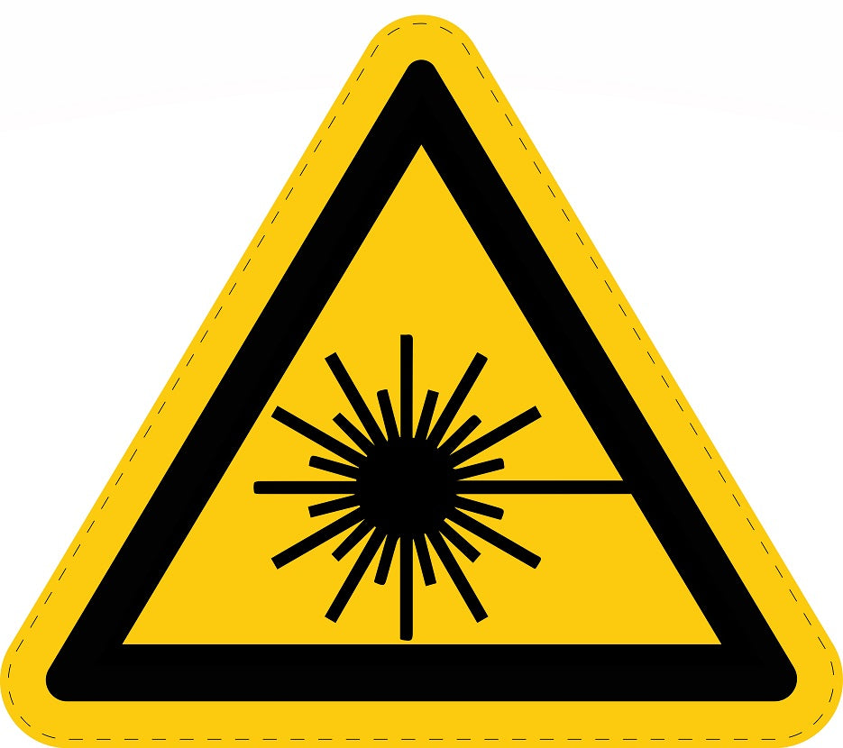 Warnaufkleber "Warnung vor Laserstrahl" aus PVC Plastik, ES-SIW-010