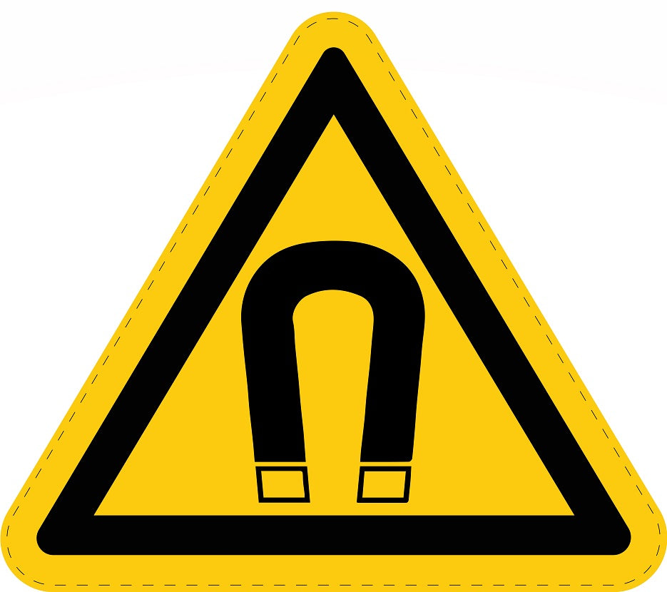 Warnaufkleber "Warnung vor magnetischem Feld" aus PVC Plastik, ES-SIW-013