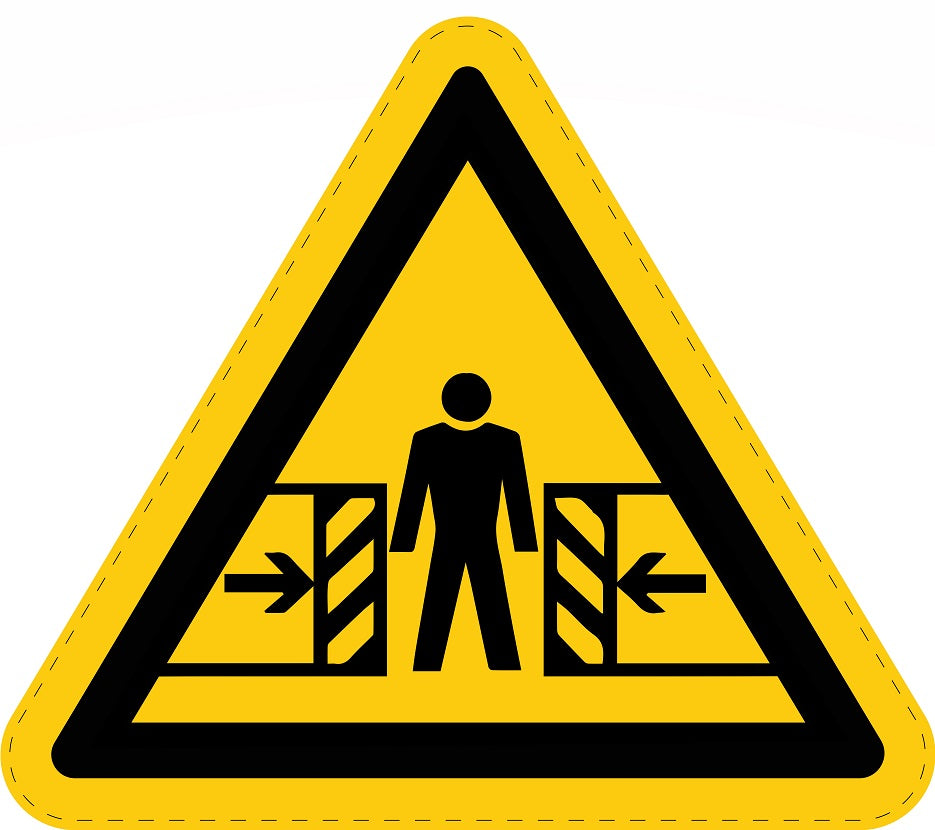 Warnaufkleber "Warnung vor Quetschgefahr" aus PVC Plastik, ES-SIW-023