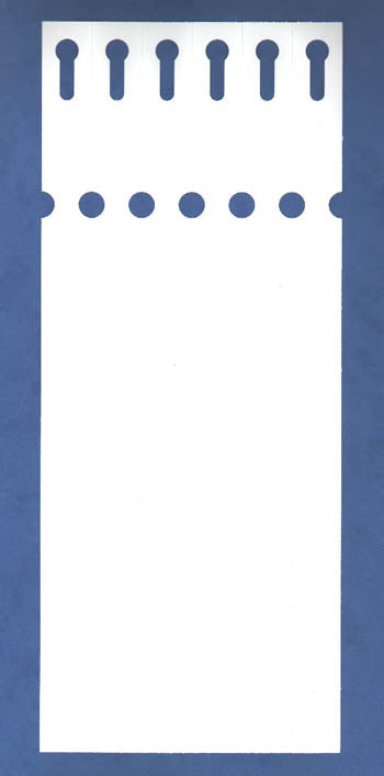 3000 Schlaufen Etiketten 17x250 mm in weiß ohne Abriß
