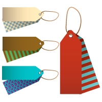 Textiletiketten aus Karton