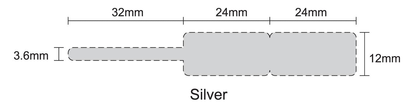 1000 Schmuck-/Juwelieretiketten, Ringetiketten, 80x12mm auf Rolle. Stark haftend, ES-Ju-8012-0