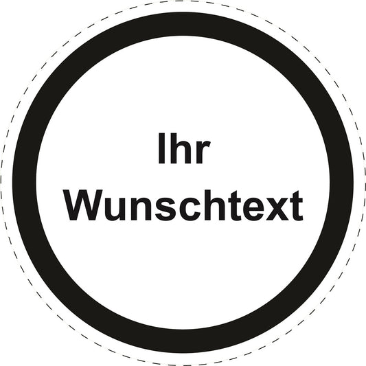 Geschwindigkeitsaufkleber "Ihr Wunschtext schwarzer Rand" ES-CAR1500-Ihr_Wunschtext