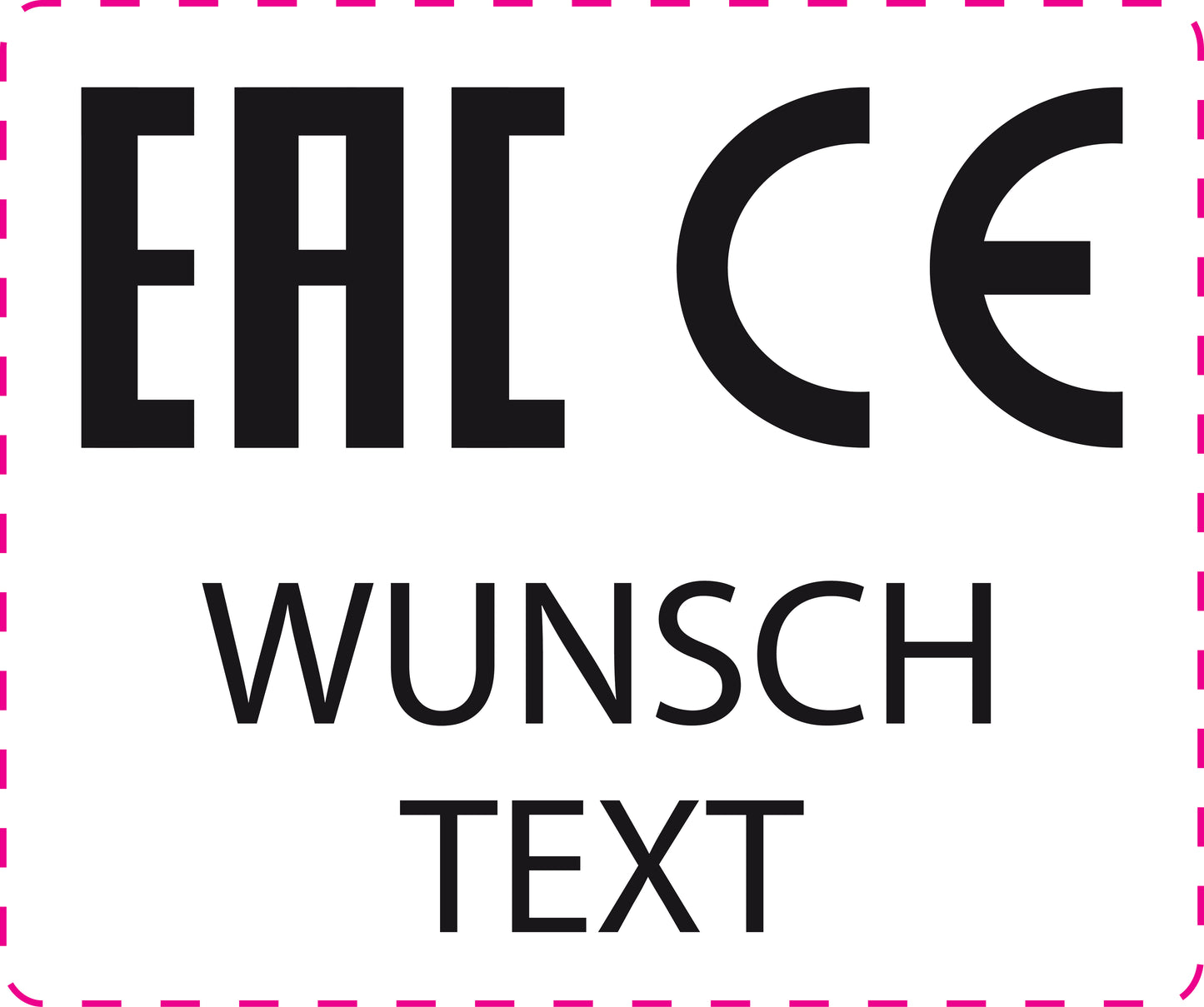 100x Elektrogeräte-Kennzeichen "GS EAC CE" kombiniert ES-EAC-3000-0