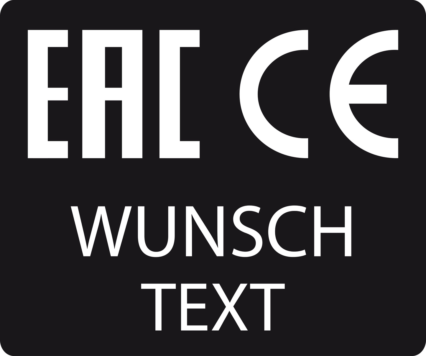 100x Elektrogeräte-Kennzeichen "GS EAC CE" kombiniert ES-EAC-3000-88