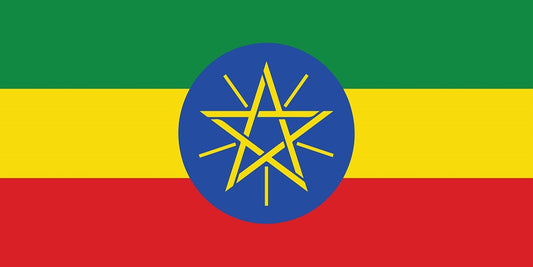 Äthiopiens - Fahnen Aufkleber 5-60cm wetterfest ES-FL-AET
