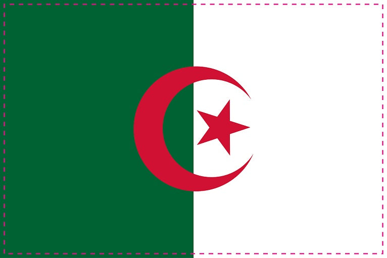Algerien - Fahnen Aufkleber 5-60cm wetterfest ES-FL-ALG