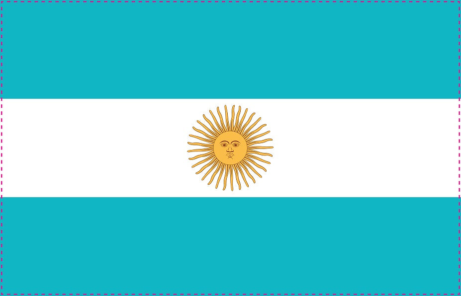 Argentinien - Fahnen Aufkleber 5-60cm wetterfest ES-FL-ARG