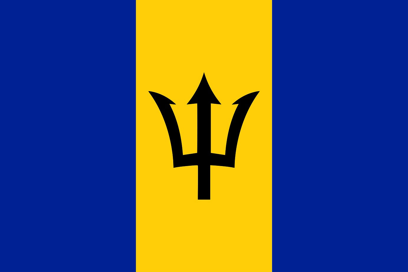 Barbados - Fahnen Aufkleber 5-60cm wetterfest ES-FL-BAR