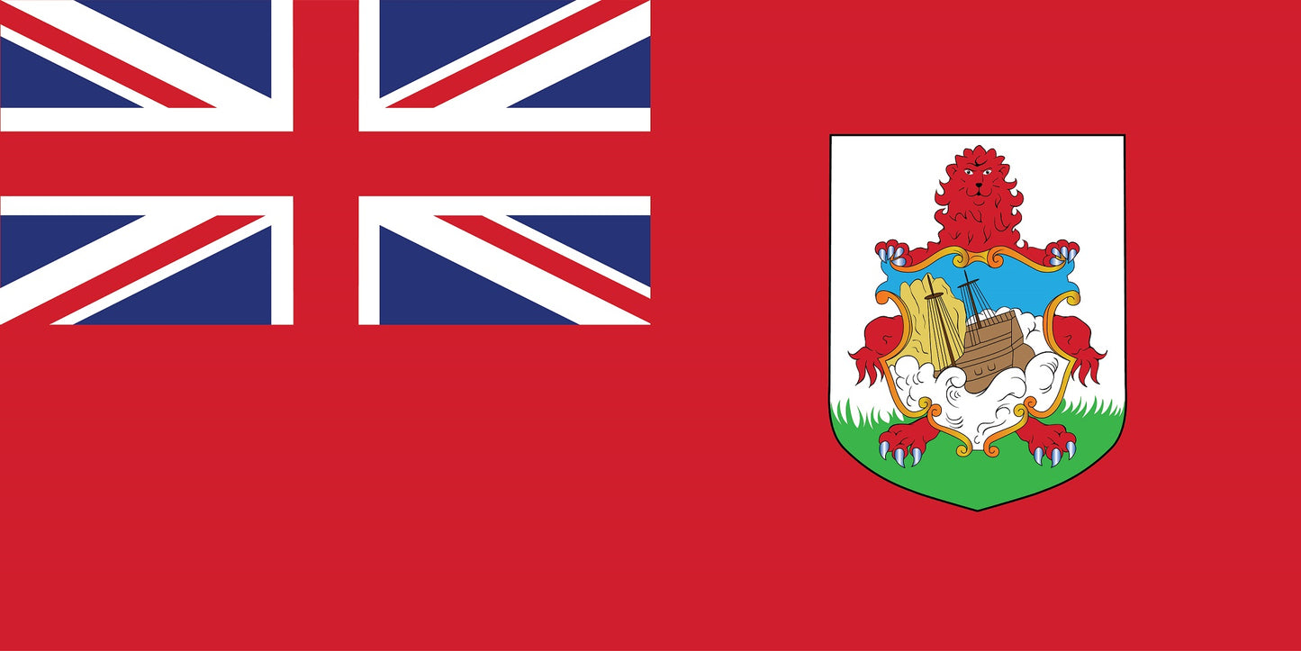 Bermuda - Fahnen Aufkleber 5-60cm wetterfest ES-FL-BER