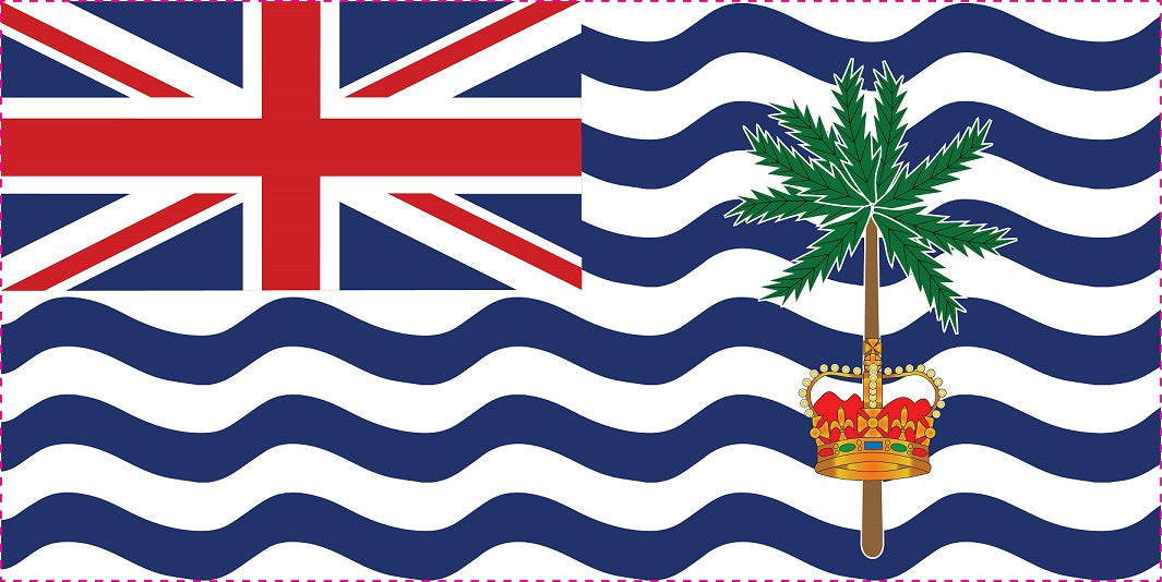 Britisches Territorium im Indischen Ozean - Fahnen Aufkleber 5-60cm wetterfest ES-FL-BIO
