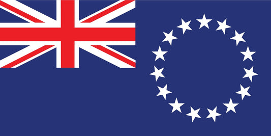 Cookinseln - Fahnen Aufkleber 5-60cm wetterfest ES-FL-COO