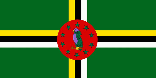 Dominica - Fahnen Aufkleber 5-60cm wetterfest ES-FL-DOM