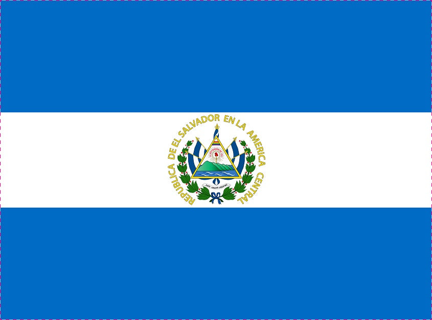 El Salvador - Fahnen Aufkleber 5-60cm wetterfest ES-FL-ELS