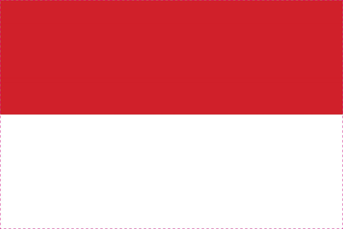 Indonesien - Fahnen Aufkleber 5-60cm wetterfest ES-FL-IND