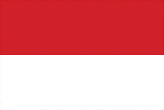 Indonesien - Fahnen Aufkleber 5-60cm wetterfest ES-FL-IND