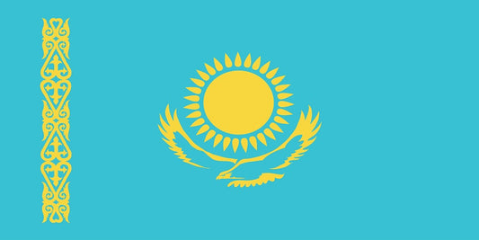 Kasachstan - Fahnen Aufkleber 5-60cm wetterfest ES-FL-KAS