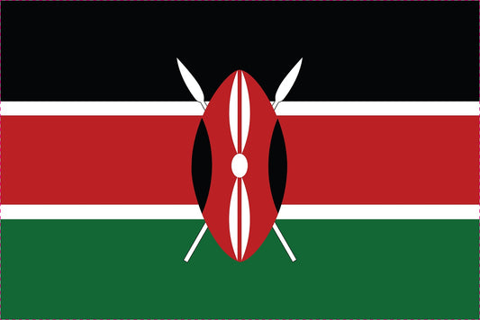 Kenia - Fahnen Aufkleber 5-60cm wetterfest ES-FL-KEN