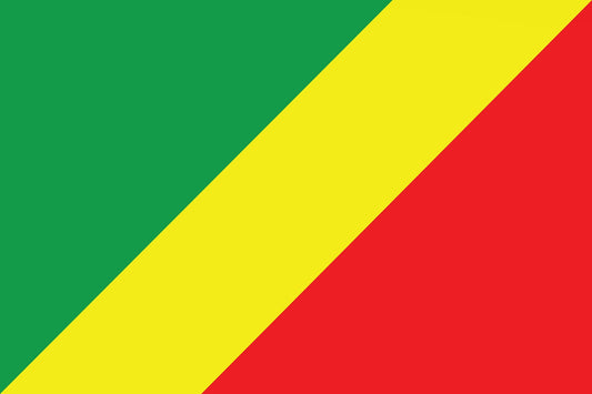 Kongo - Fahnen Aufkleber 5-60cm wetterfest ES-FL-KON