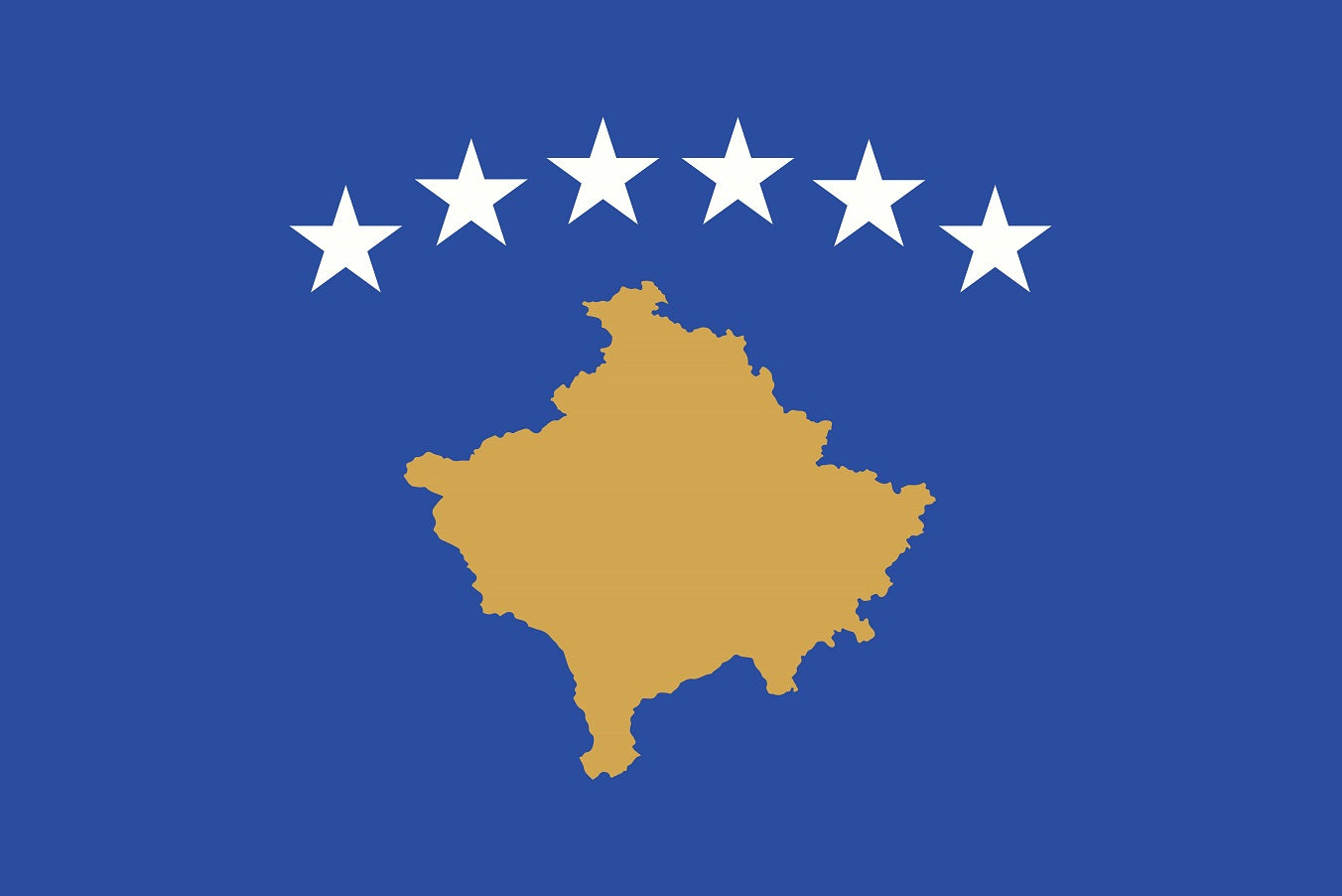 Kosovo - Fahnen Aufkleber 5-60cm wetterfest ES-FL-KOS
