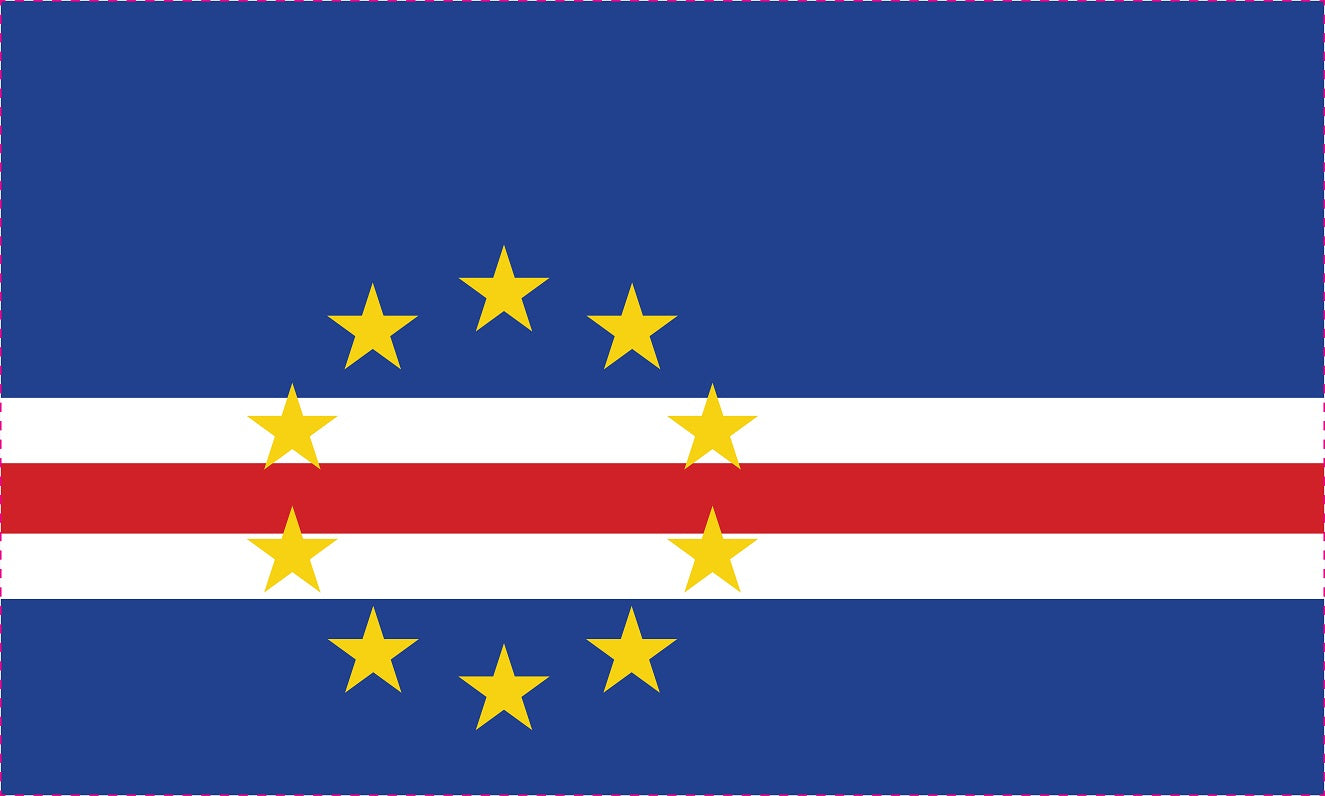 Kap Verde - Fahnen Aufkleber 5-60cm wetterfest ES-FL-KPV