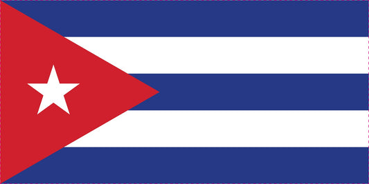 Kuba - Fahnen Aufkleber 5-60cm wetterfest ES-FL-KUB