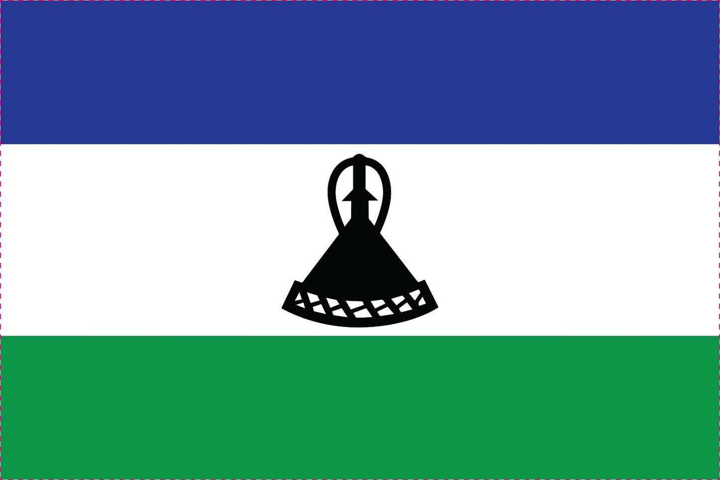 Lesotho - Fahnen Aufkleber 5-60cm wetterfest ES-FL-LES