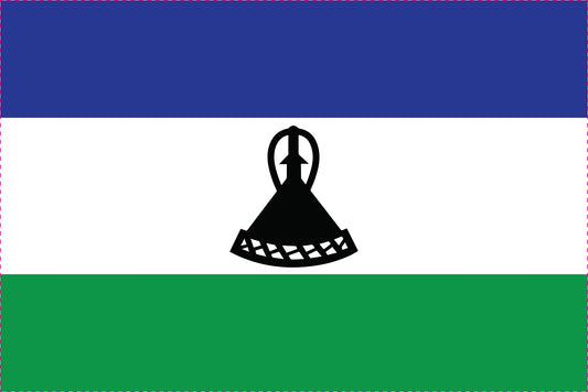 Lesotho - Fahnen Aufkleber 5-60cm wetterfest ES-FL-LES