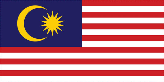 Malaysia - Fahnen Aufkleber 5-60cm wetterfest ES-FL-MLS